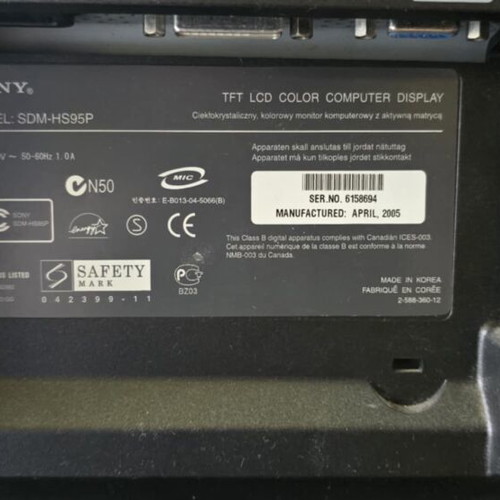 Sony SDM-HS95P computer monitor like new
