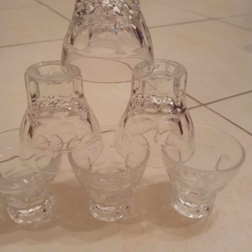 Liqueur glasses new, set of 6 small glass