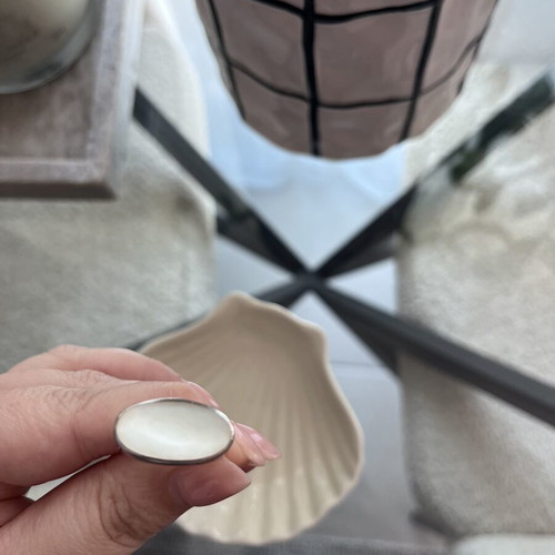 925 Silver Ring with Mother of Pearl like new
