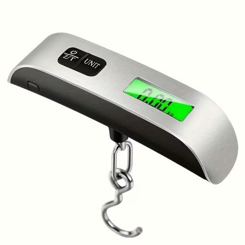 Portable digital luggage scale new, gray, 50 kg max