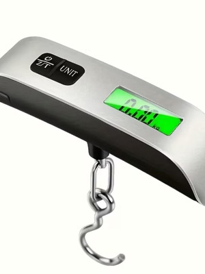 Portable digital luggage scale new, gray, 50 kg max