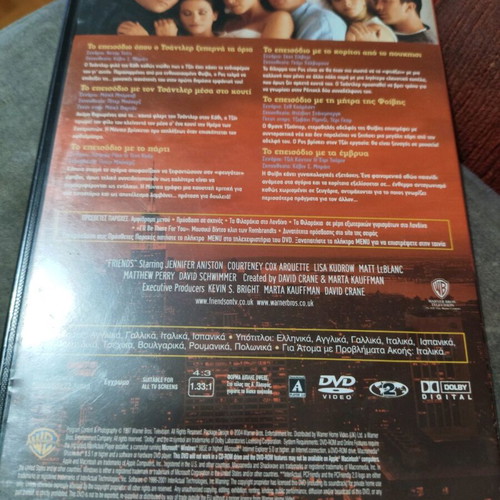 3 Friends DVDs used, episodes from seasons 3, 4, 6