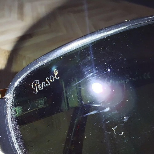Persol men's sunglasses used, black and brown