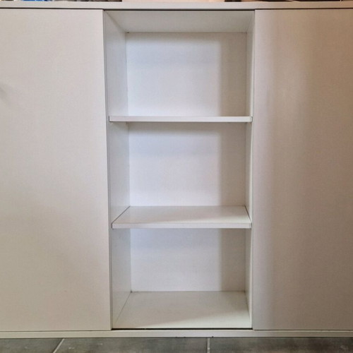 Cabinet with sliding doors and shelves, melamine