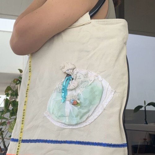 Anna Economou Handmade Shoulder Bag like new, beige