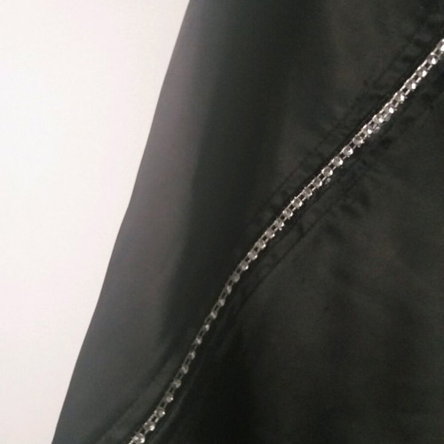 Satin pants black with rhinestones, size small