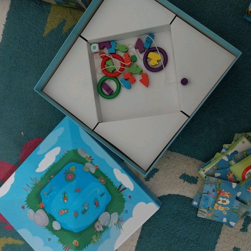 Fishing Day board game, lake fishing challenge