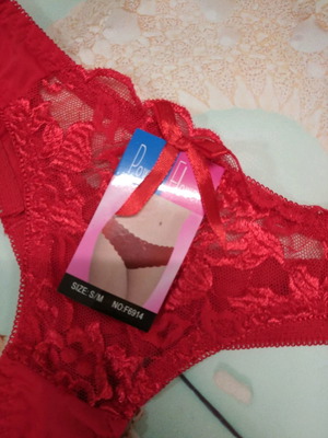 Σλιπ POWER FLOWER G-Strings από δαντέλα καινούργιο, κόκκινο μέγεθος S/M
