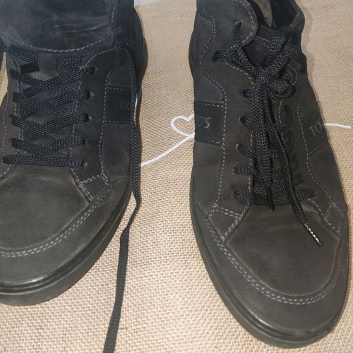Tod’s black suede sneakers used, size 42.5-43