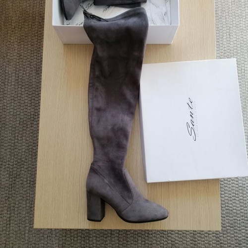 Sante over-the-knee boots new, size 38, gray suede