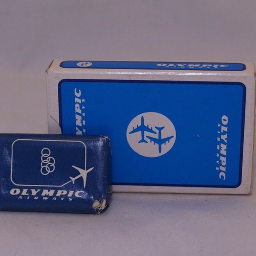 Olympic Airways collectible deck and soap used, vintage