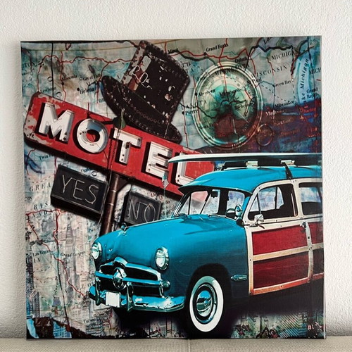 Decorative canvas print used 40x40cm