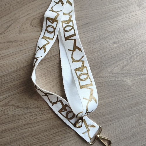 Cross body bag straps used, set of two, black and white