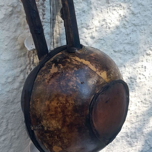 Kora African Traditional String Instrument used, decorative with shells