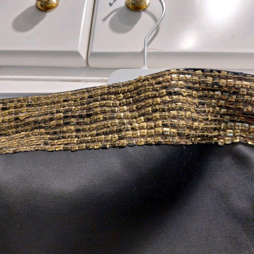 Strapless dress used with gold trim Penny Sabbado