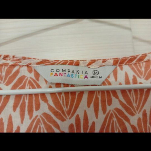 Compania Fantastica beach dress new, white and orange, size M