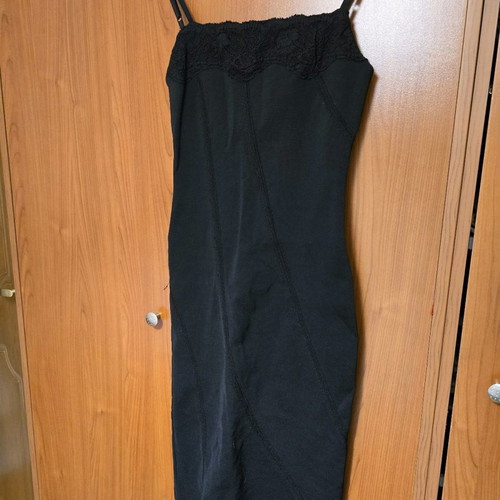 Black midi dress