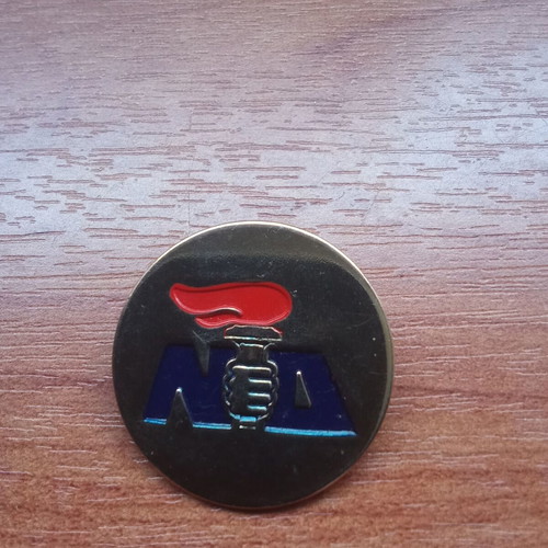 Nea Dimokratia 1980s vintage pin badge used