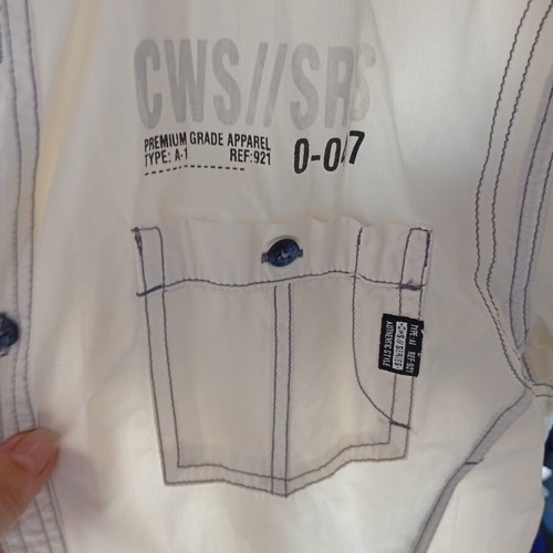 Cedar Wood State shirt like new, white, size L