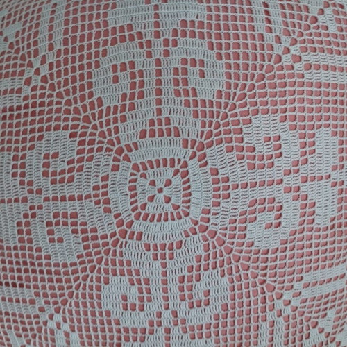 Vintage Handmade Crochet Pillows Set of 2 30x30cm Like New