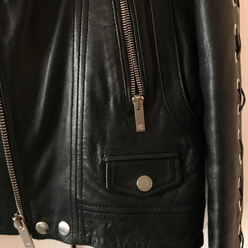 The Kooples leather jacket like new, size XXS, black