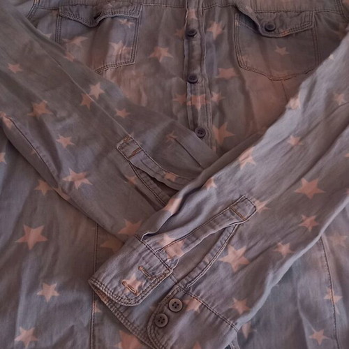 Blue shirt with star pattern used