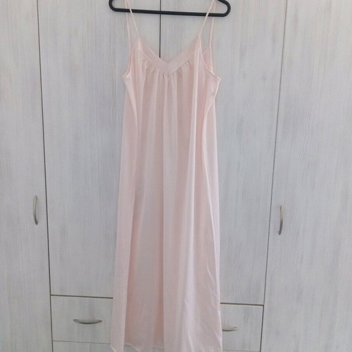 Set nightgown and long robe pink-salmon like new
