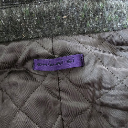 Olive Green Vintage Faux Leather Jacket used, size XL