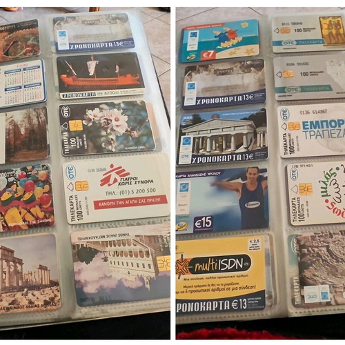 Phone cards and time cards used, pack of 216 mixed
