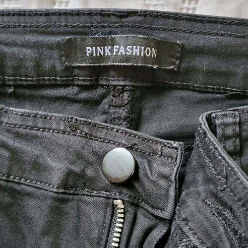 Black simple denim pants like new, cotton, size S/M