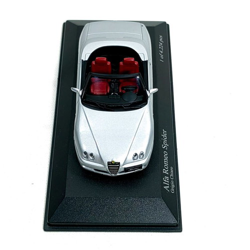 Alfa Romeo Spider 3.2 V6 24V 2003 Silver 1:43 Minichamps Diecast Model New