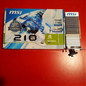 Κάρτα γραφικών MSI GEFORCE 210 low profile (passive cooling). Ευκαιρία!
