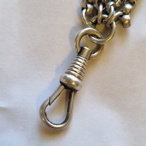 Kiousteki pocket watch chain used, vintage silver 800