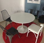 Round dining table with 4 chairs