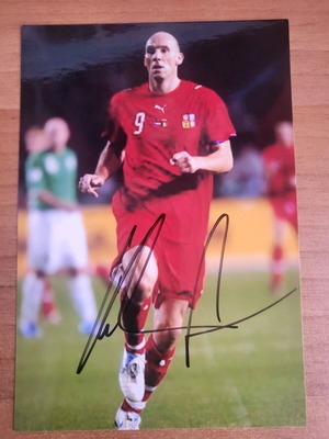 Authentic Jan Koller autograph on photo like new