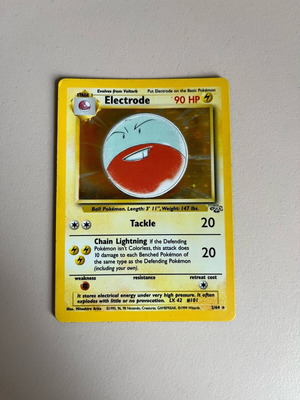 Electrode 2/64 JU Holo card used with minor signs of wear