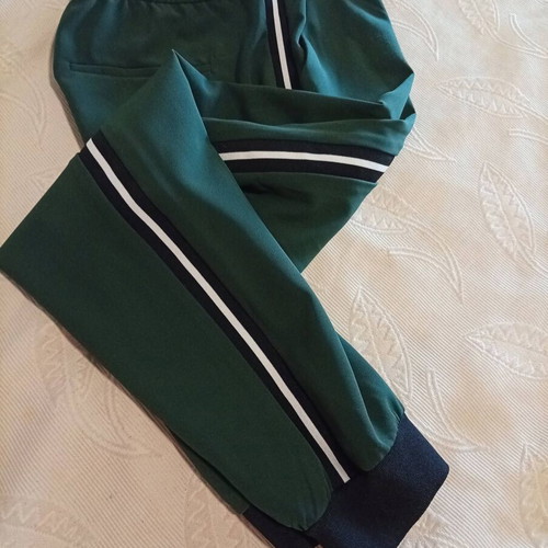 Zara Trafaluc women's jogger pants like new, dark green with side stripes