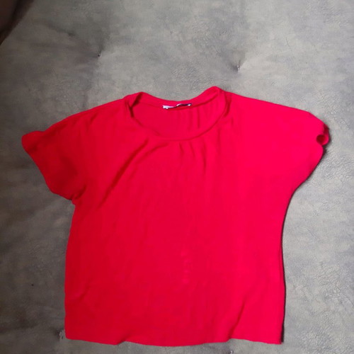 Zara crop top t-shirt used, red, size S