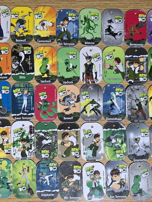 Τάπες Ben 10 μεταχειρισμένες, σετ 88 μεταλλικές