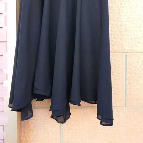 Zig Zag black strapless dress or maxi skirt with lace and chiffon