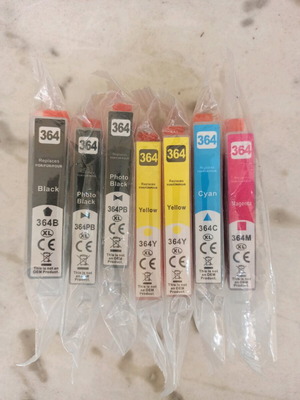 364XL Ink Cartridges for HP Printer new, pack of 7