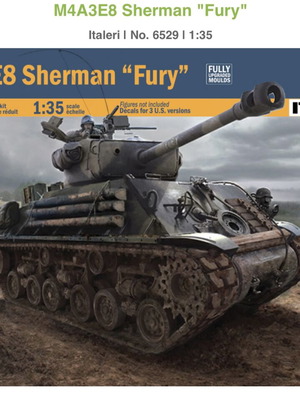 M4A3E8 Sherman "Fury" model kit 1/35 Italeri new