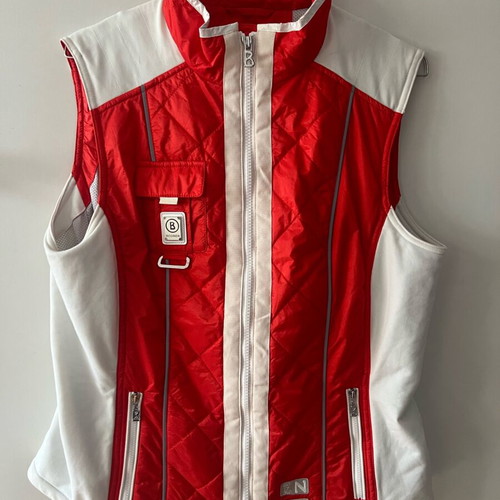 Bogner Savena Gilet women's stretch vest like new, size EU42 US12, red and pink