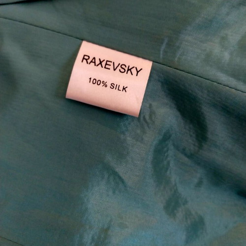 Raxevsky evening set of 3 pieces silk, like new, turquoise and gold