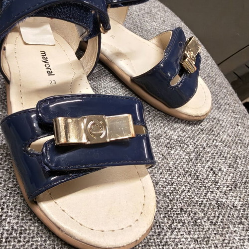 Mayoral sandals for girls used, size 23, blue