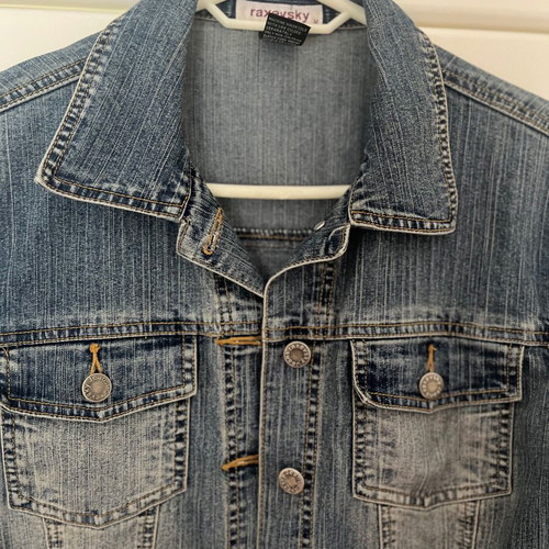 Denim set jacket and pants by Raxevsky used, blue