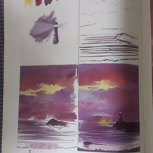 Painting guide book with art and hobby magazine gift, like new