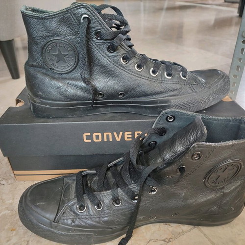 Converse All Star leather boots used, size 42, black