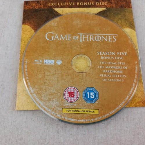 Game of Thrones The Complete Fifth Season Blu-ray used with subtitles