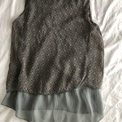 Women’s blouse used, summer, brown and green, sizes S and M